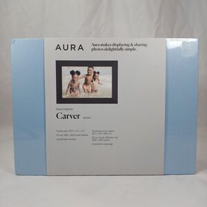 Aura Carver Digital Photo Frame 10.1” Wi-Fi HD 1280x800 Basalt Black NEW Sealed